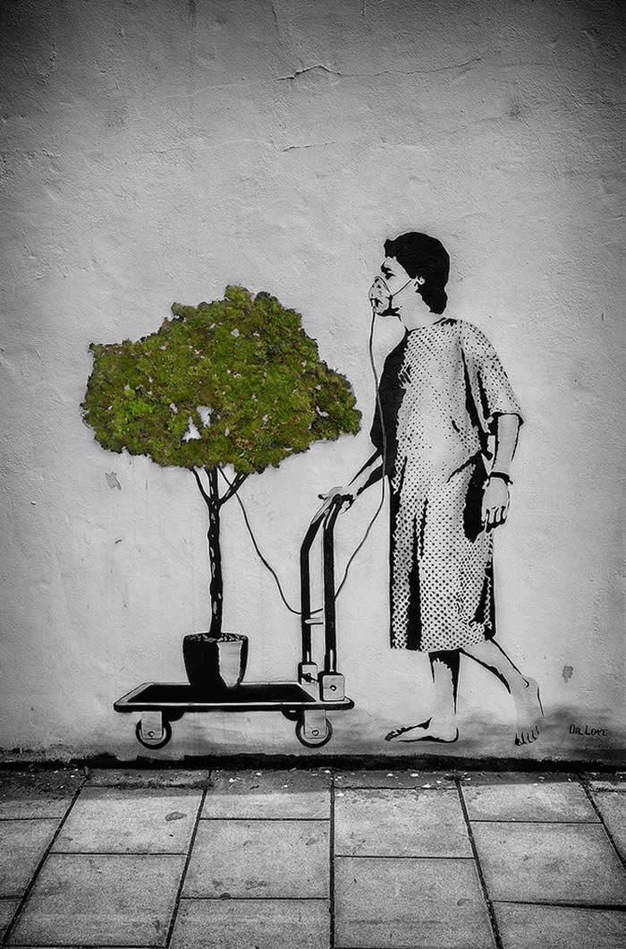 Oxygen Tree - By Dr Love in Bristol, England - Clever Street Art Photos