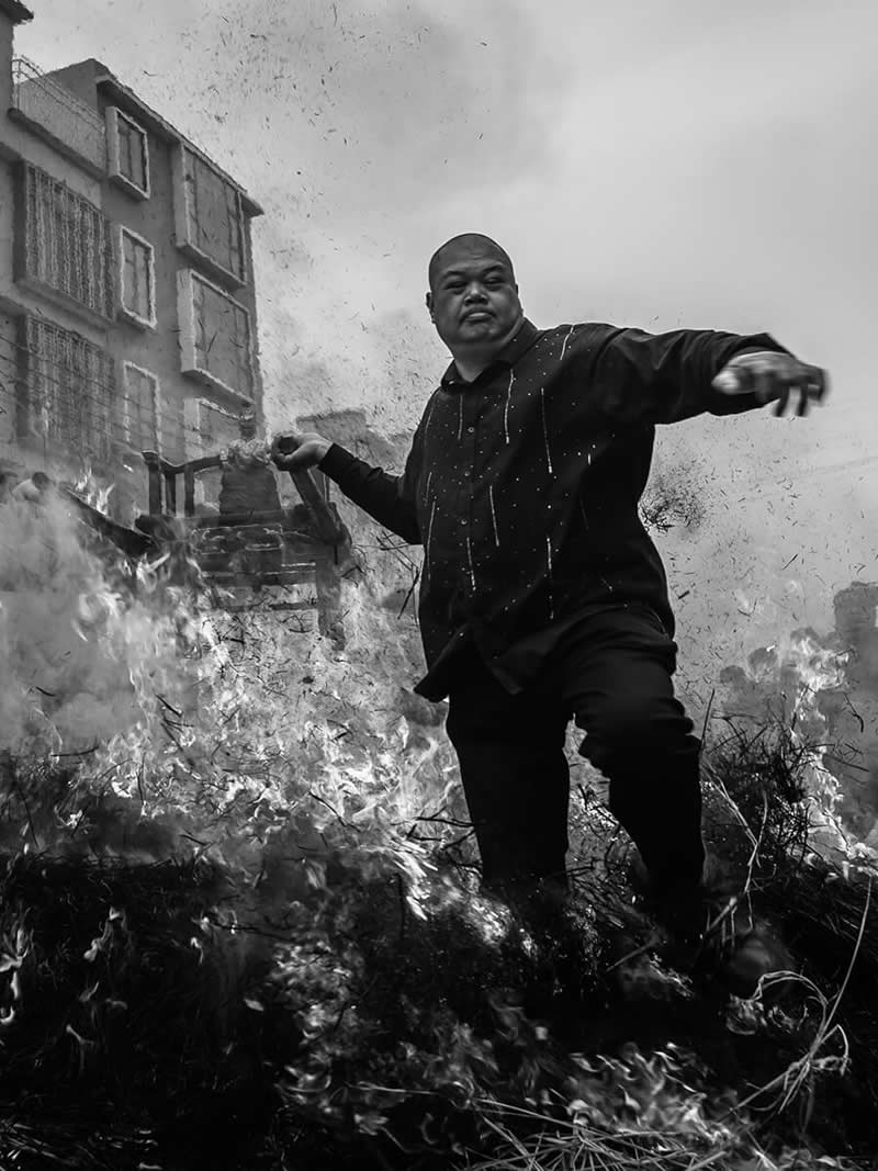 Finalist: "Calm like a stone under the heat" by Vitaly Golovatyuk - Life Frame Black and White Photo Contest Winners