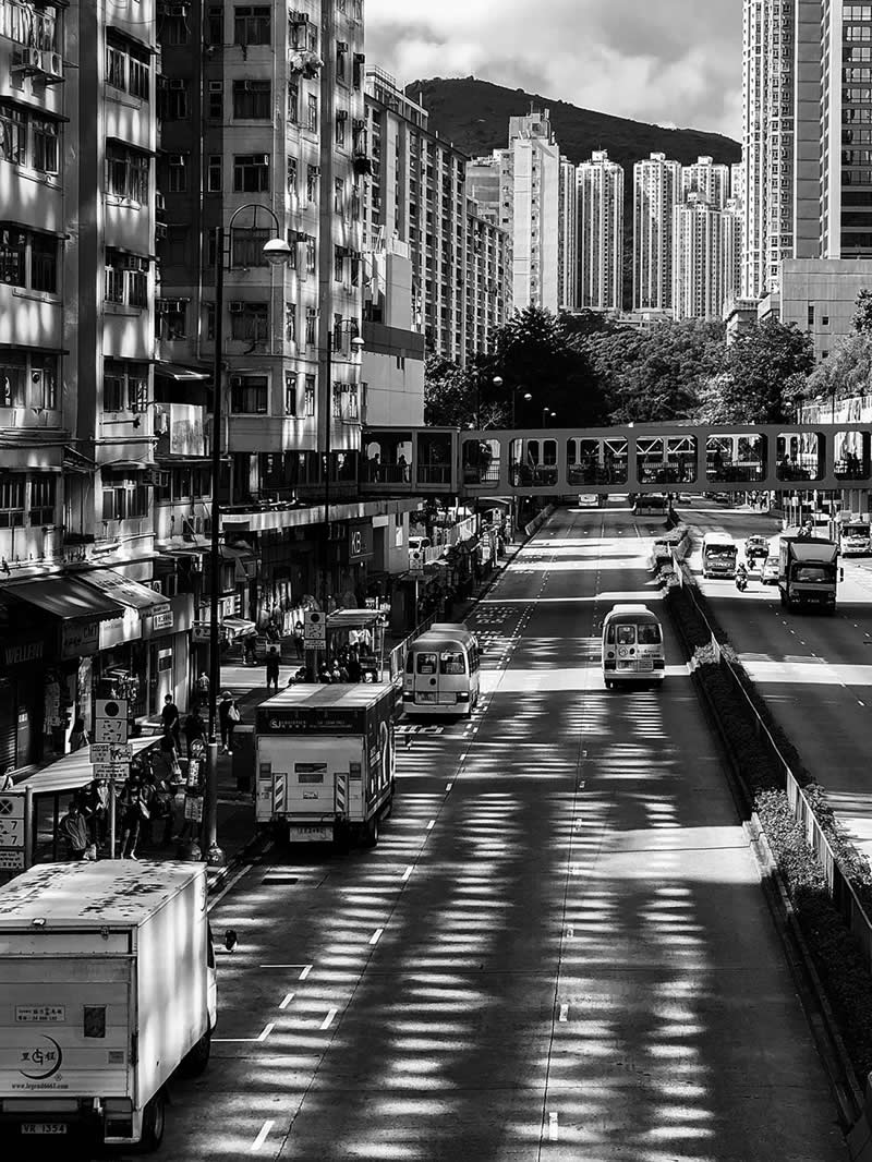 The Decorated Road by Halu C - Mobile Photography Awards Black and White Winners