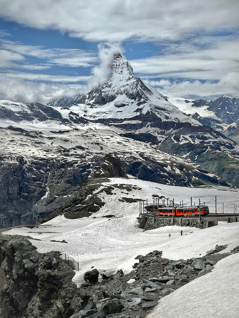 Gornergrat Train & the Matterhorn by Joseph Cyr - Mobile Photography Awards Travel Winners