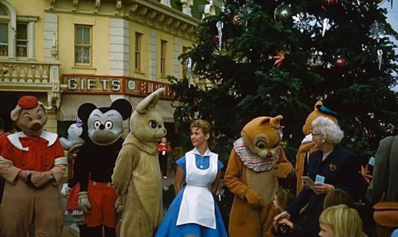 Disneyland circa 1955. These are the first versions of the character costumes