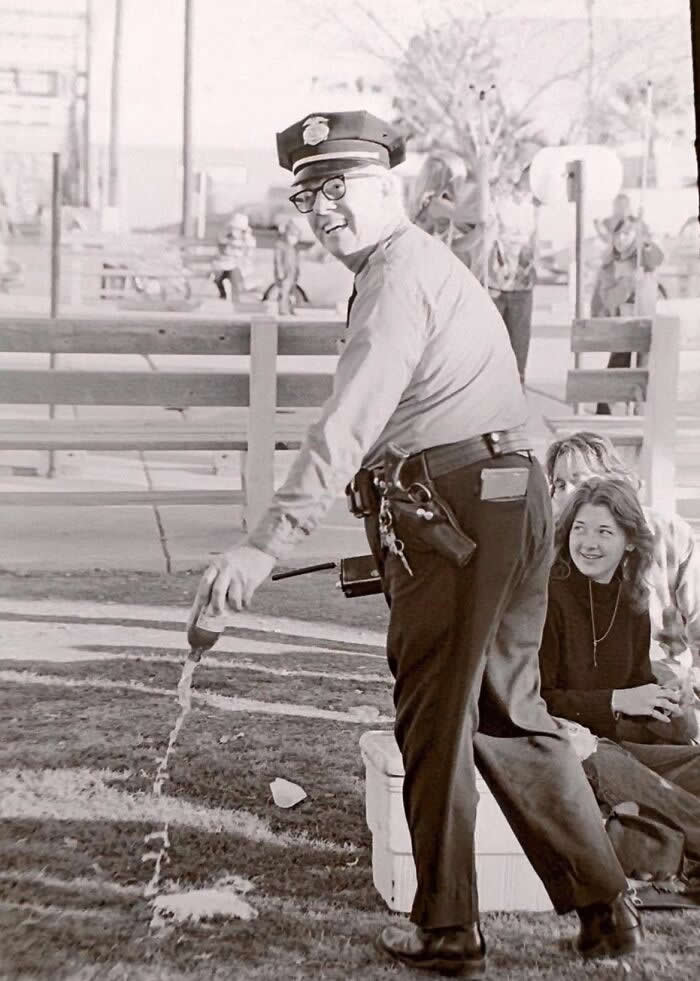 Officer friendly dumping out Beer rather than arresting minors for drinking 1972