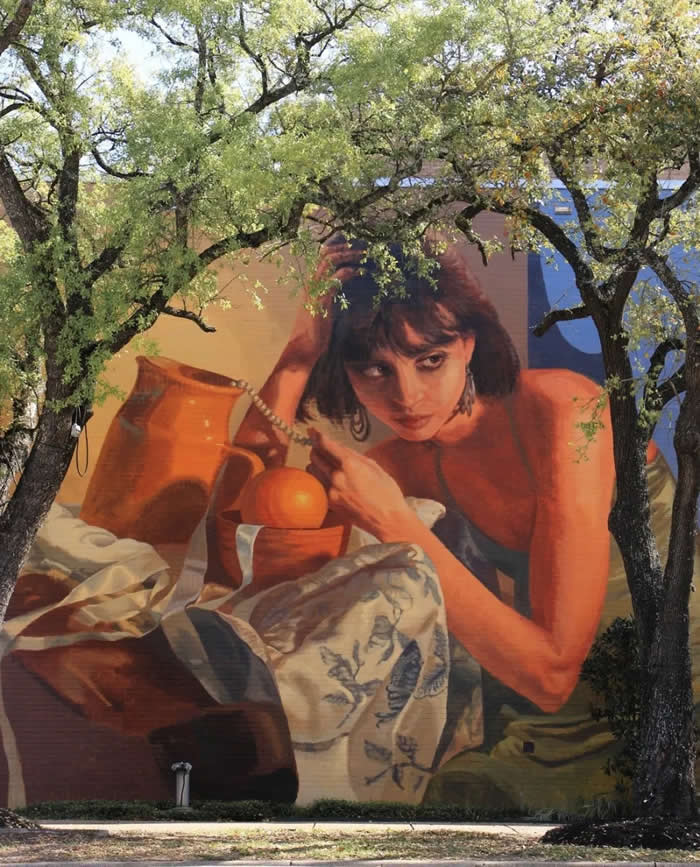 Secret In Amber, Beaumont, Texas, USA - Street Art Photos Merge with Nature