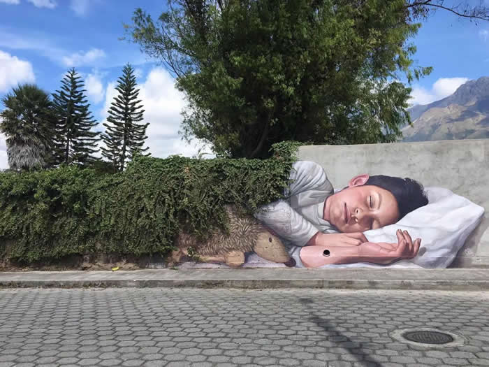 Nature Portrait in Imbabura, Ecuador - Street Art Photos Merge with Nature