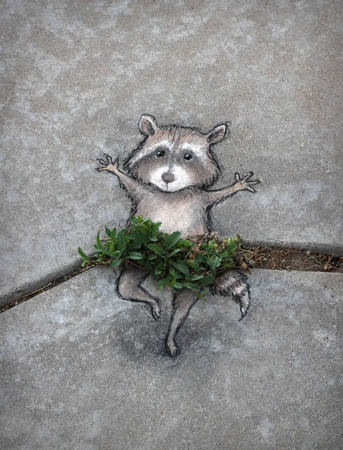 Elise has legs for ballet but her hands are all jazz in Ann Arbor, Michigan, USA - Street Art Photos Merge with Nature