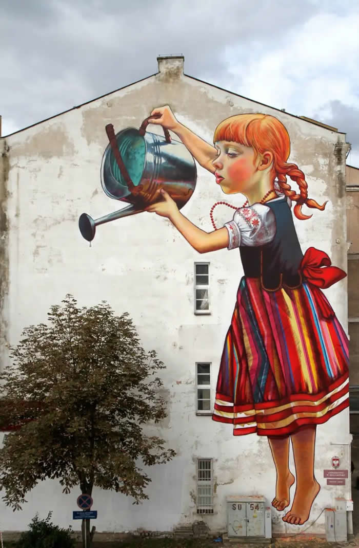 The Legend of Giants in Białystok, Poland  - Street Art Photos Merge with Nature