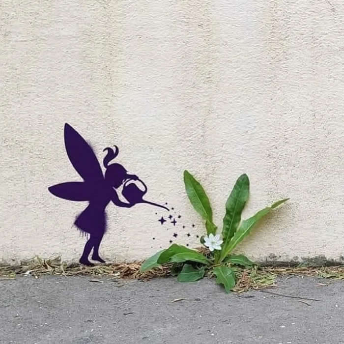 Flower Magic - Street Art Photos Merge with Nature