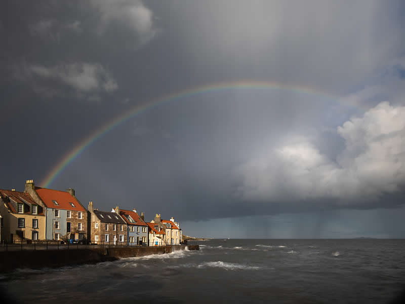 Scottish Landscape Sea and Coast - 2nd Place: "St Monans Rainbow. Fife" by Grant Bulloch - The Scottish Nature Photography Awards