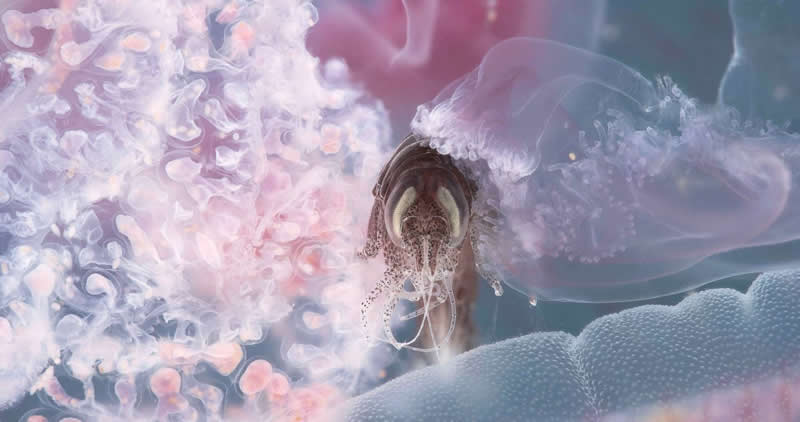 1st Place Winner: The crustacean Hyperia galba by Ramil Shakirov, Russian Federation - 35 Photography Awards Macro Winners