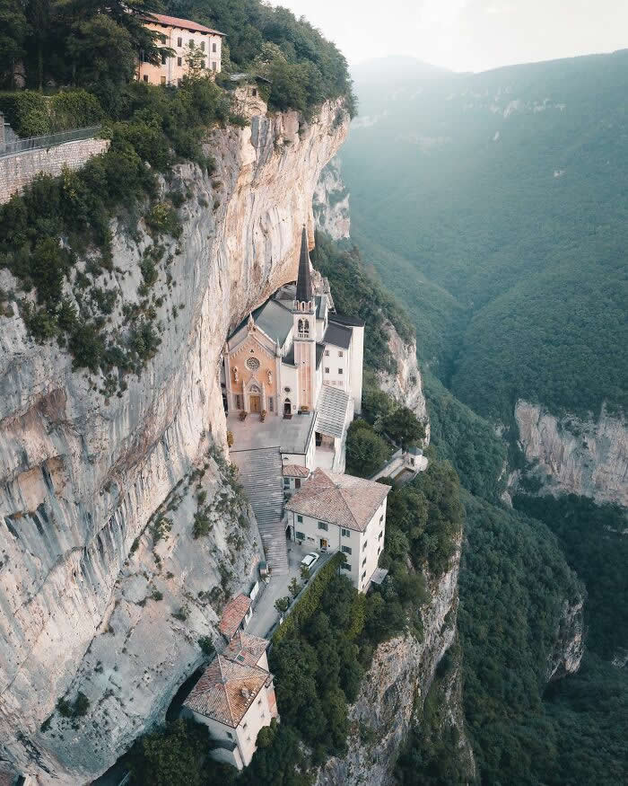 Sanctuary of Madonna della Corona, Spiazzi, Verona, Italy - Epic Mountain Landscapes by Matteo Bertaggia