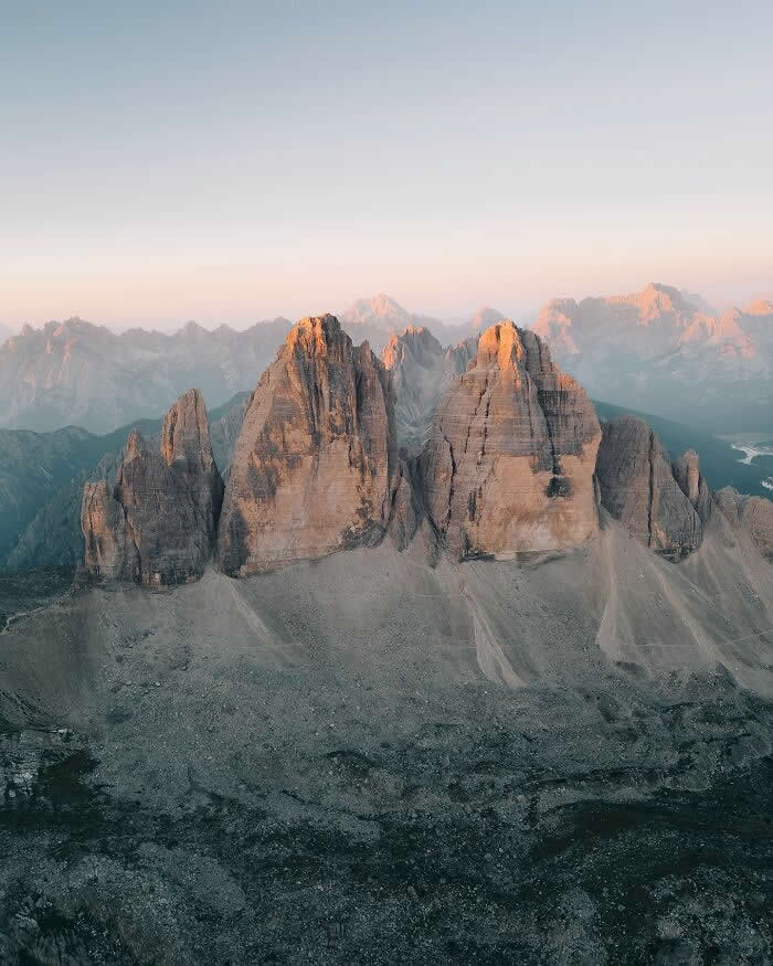Tre Cime di Lavaredo (The Three Peaks), Sexten Dolomites, South Tyrol, Italy - Epic Mountain Landscapes by Matteo Bertaggia