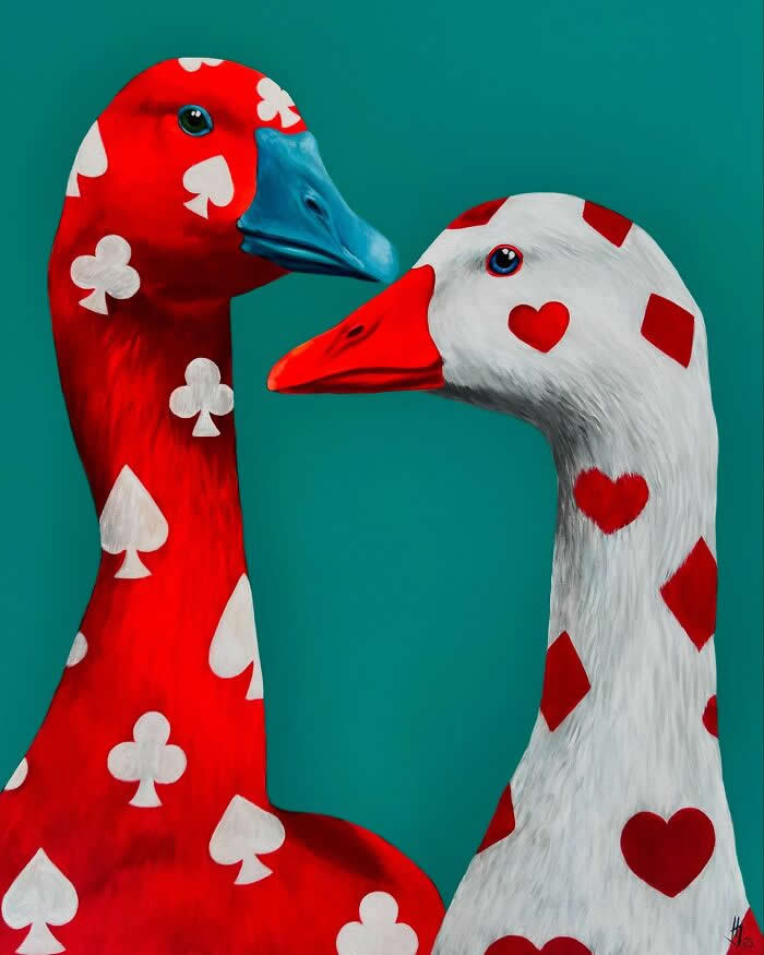 Surreal Goose Paintings by Ivanka Nechyporuk