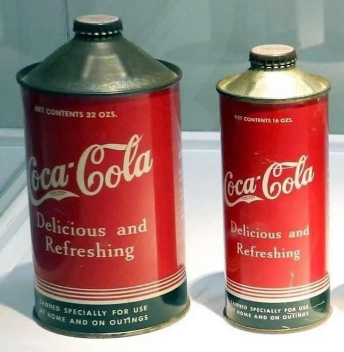 Coca Cola cans from the 1930s!