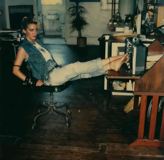 Madonna inside her East Village apartment in 1983.