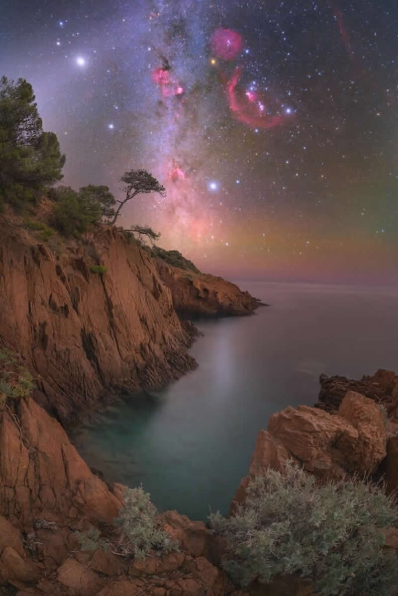 Celestial Light Over Sea Cliffs by Anthony Lopez - Milky Photographer of the Year 2026 Winners