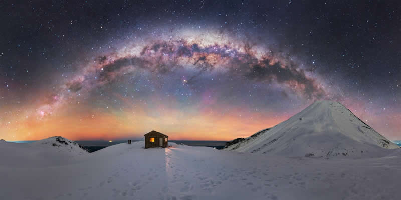 Milky Way Over Syme Hut and Mt Taranaki by Brendan Larsen - Milky Photographer of the Year 2026 Winners