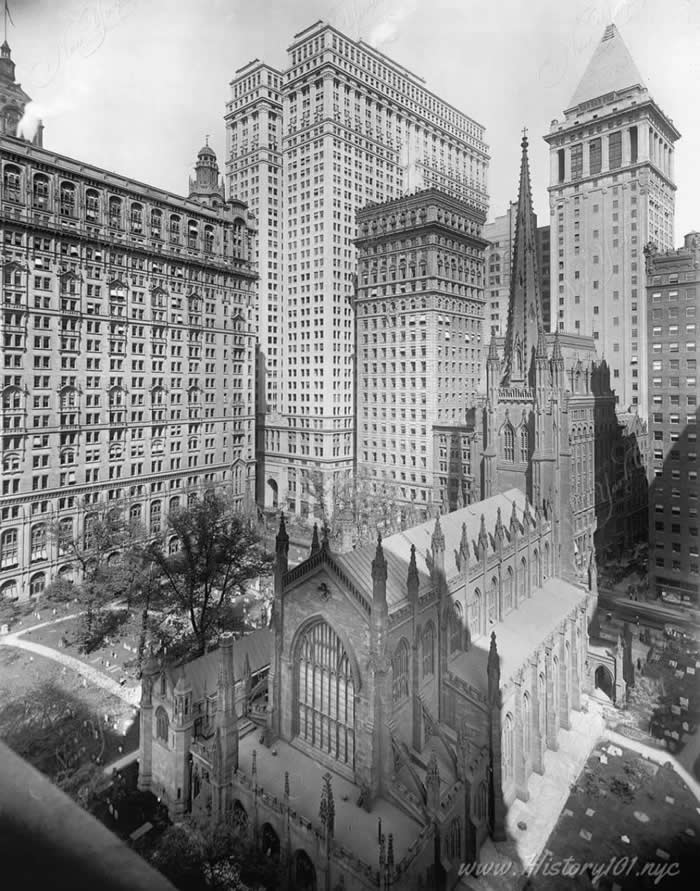 Panoramic view, Trinity Church, New York.