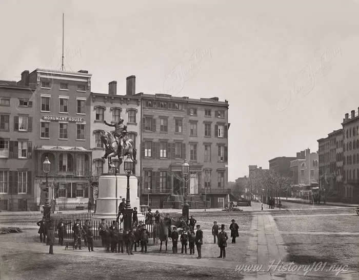 George Washington Monument at Union Square, 1855.