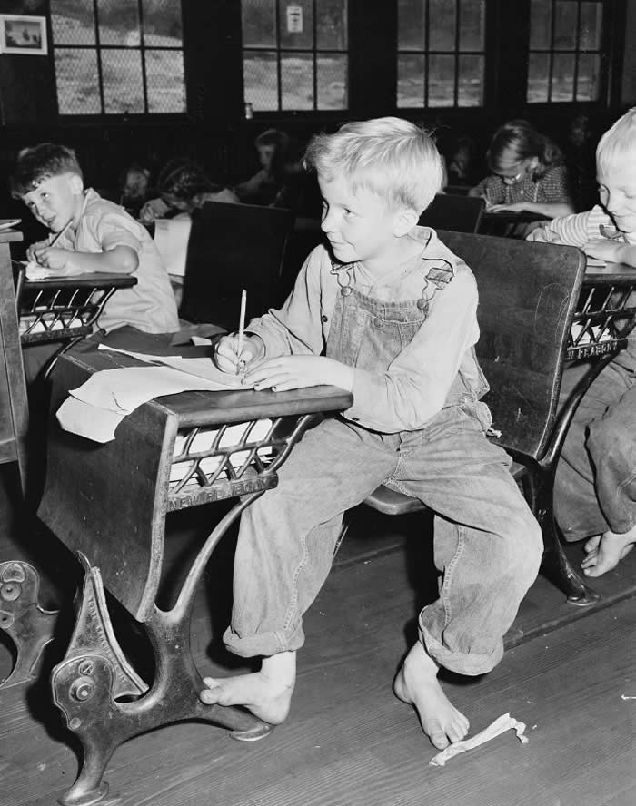 Coal miner's child in grade school, Kentucky, circa 1946