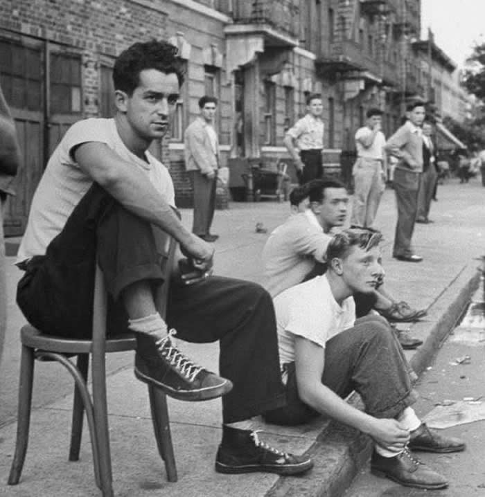 Youngsters hanging out in Brooklyn, 1946 (NYC)