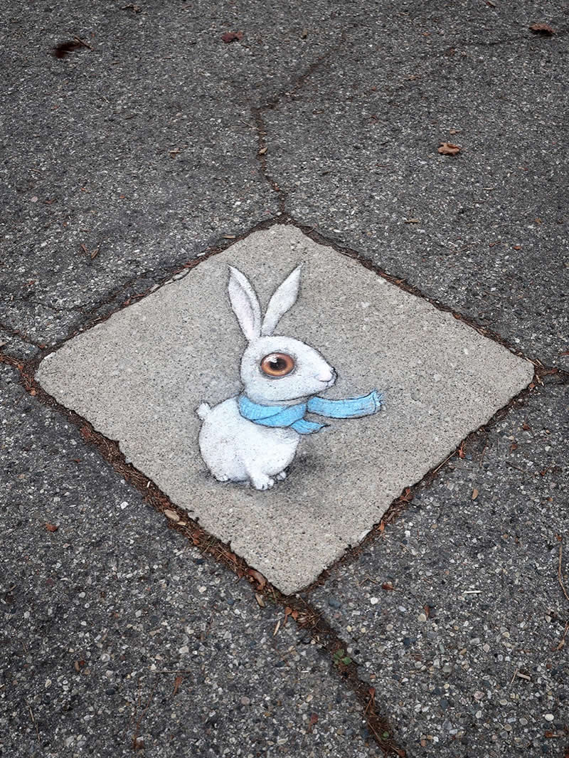 Julian soon realized that scarves are useless against a westerly wind on an east-bound rabbit.