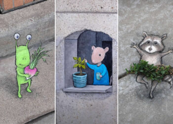 Playful Chalk Art Photos by Artist David Zinn