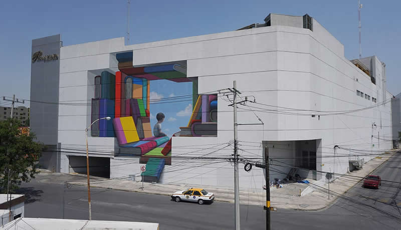 La biblioteca - Monterrey, Mexico - Street Art by Seth