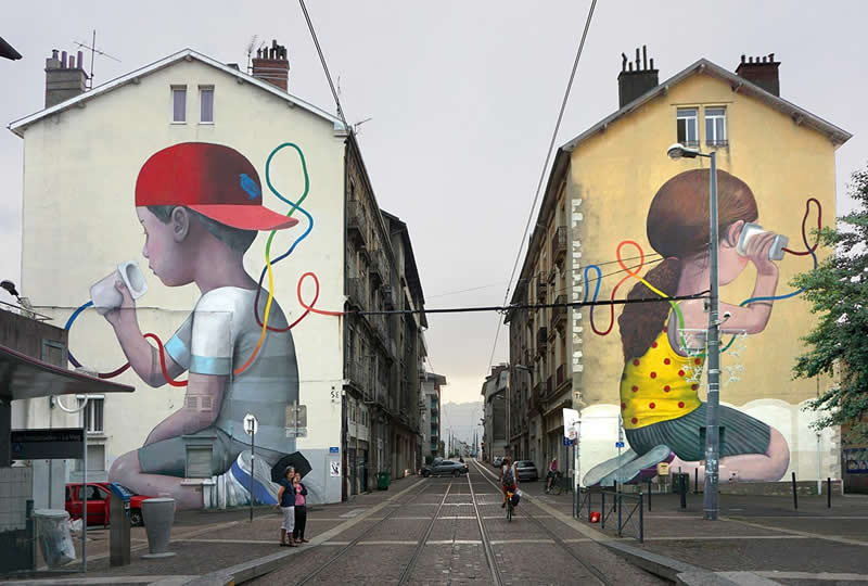 The Wire - Grenoble, France - Street Art by Seth