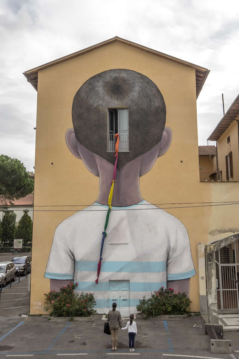 Escape - Arrezzo, Italy - Street Art by Seth