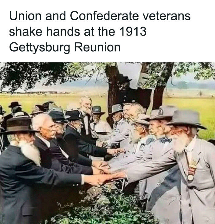The Story Behind America: 35 Historical Photos Worth a Closer Look 67 Former Enemies, One Nation — Gettysburg, 1913
