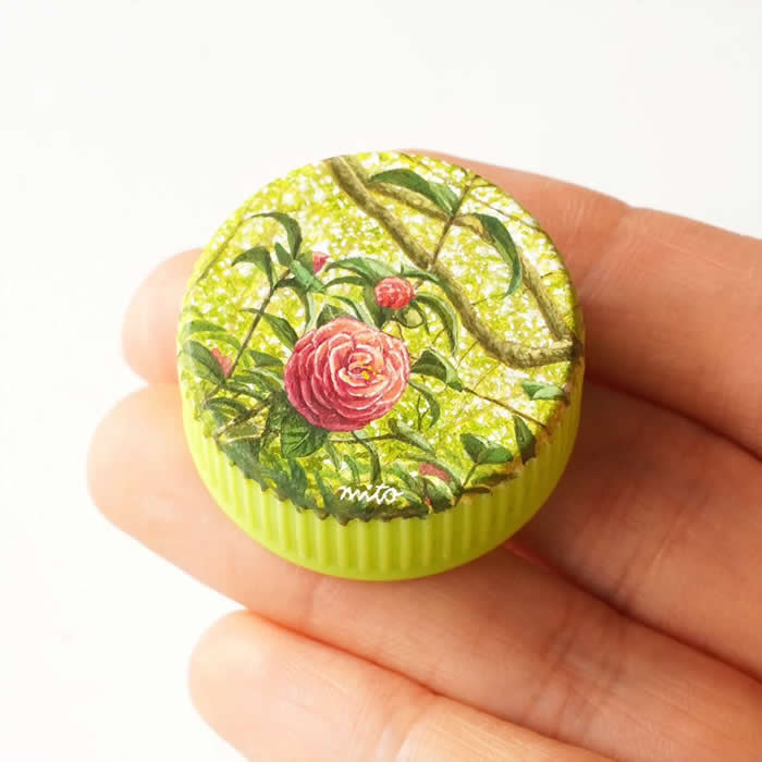 Hyper-Detailed Bottle Cap Paintings by Mito Nishikura