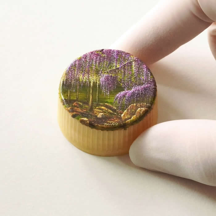 Hyper-Detailed Bottle Cap Paintings by Mito Nishikura