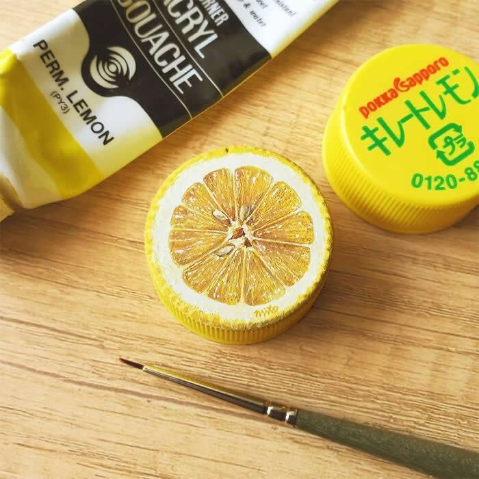 Hyper-Detailed Bottle Cap Paintings by Mito Nishikura