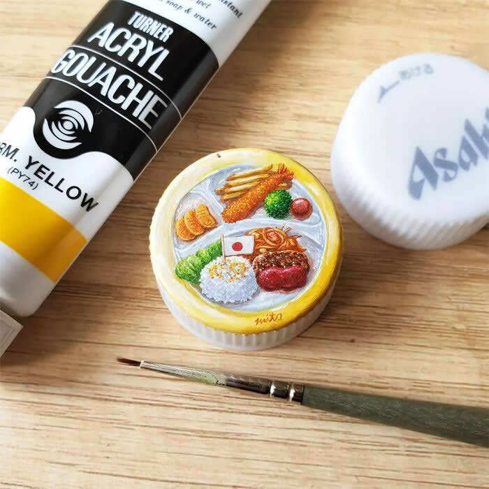 Hyper-Detailed Bottle Cap Paintings by Mito Nishikura