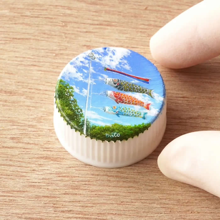 Hyper-Detailed Bottle Cap Paintings by Mito Nishikura