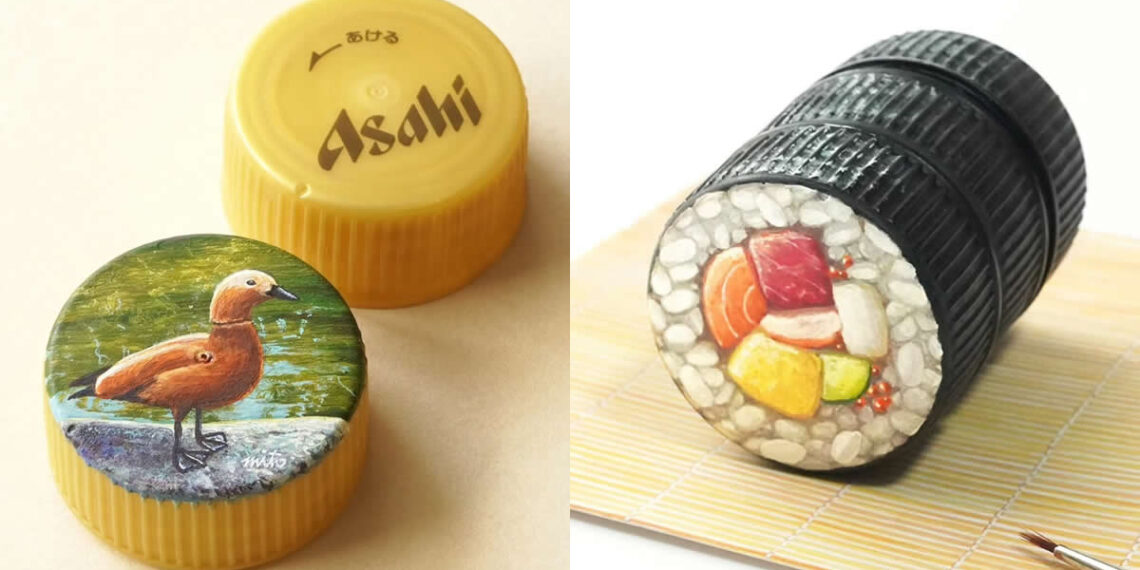 Hyper-Detailed Bottle Cap Paintings by Mito Nishikura