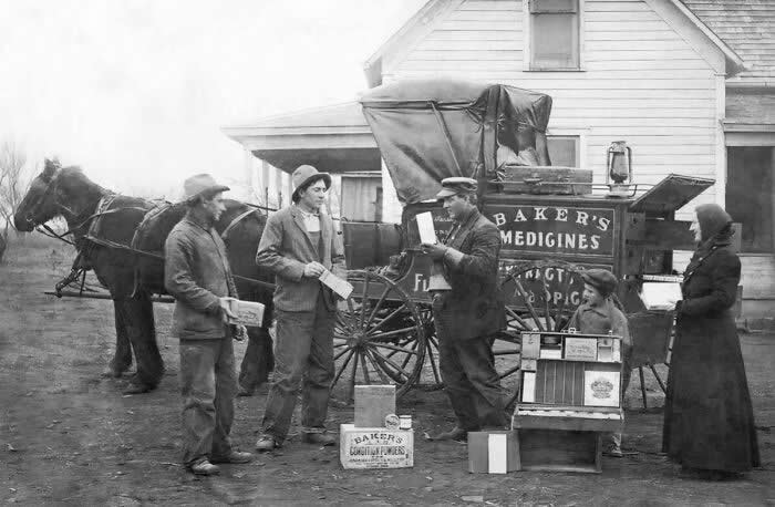 Traveling Medicine Salesman In Oklahoma, 1895