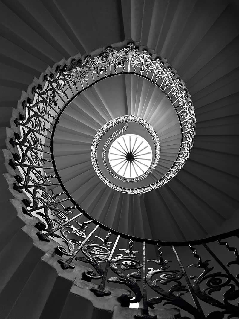 Taken with a Smartphone: 34 Jaw-Dropping Architectural Photos from the Mobile Photography Awards 64 Tulip Spiral Staircase by Ingrida Kuznecova - Mobile Photography Awards
