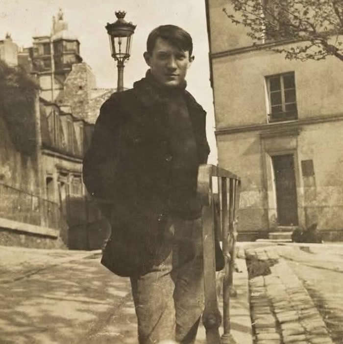 Pablo Picasso in Paris, circa 1900s.