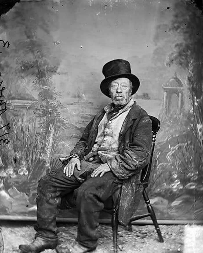 Mr. Owen, the town bell ringer of Llangollen, Wales c. 1875 (Photo by John Thomas).
