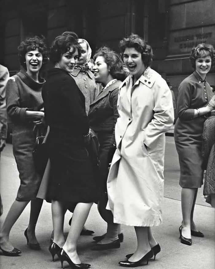Office Girls on Wall Street, New York City, 1959.
