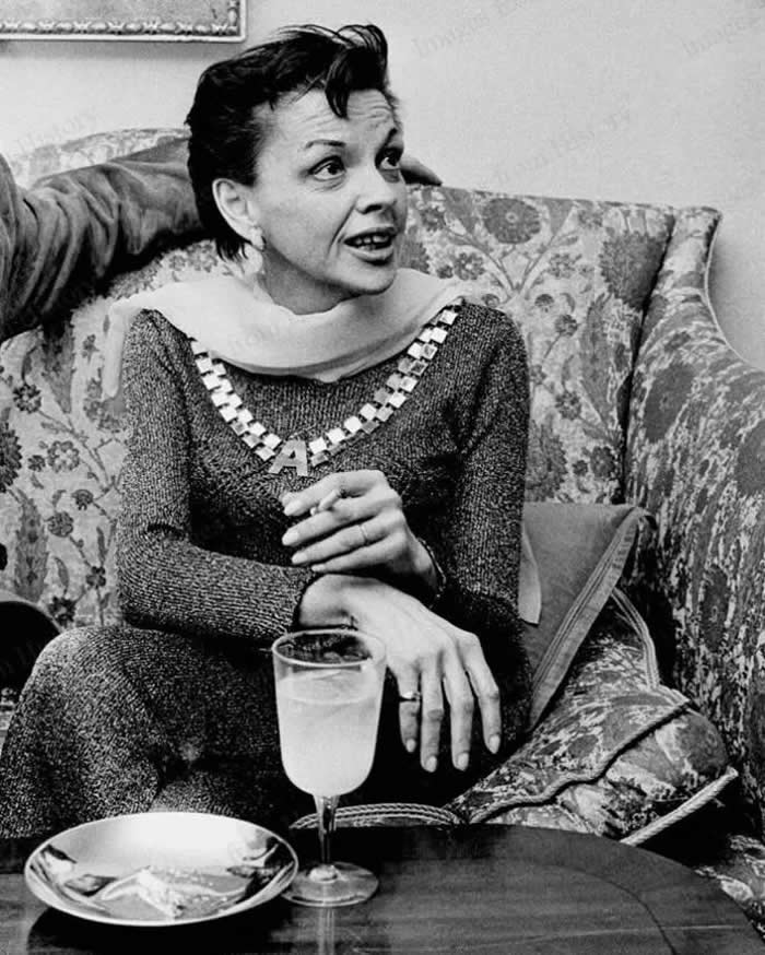 Judy Garland at age 46 in Copenhagen, March 1969.