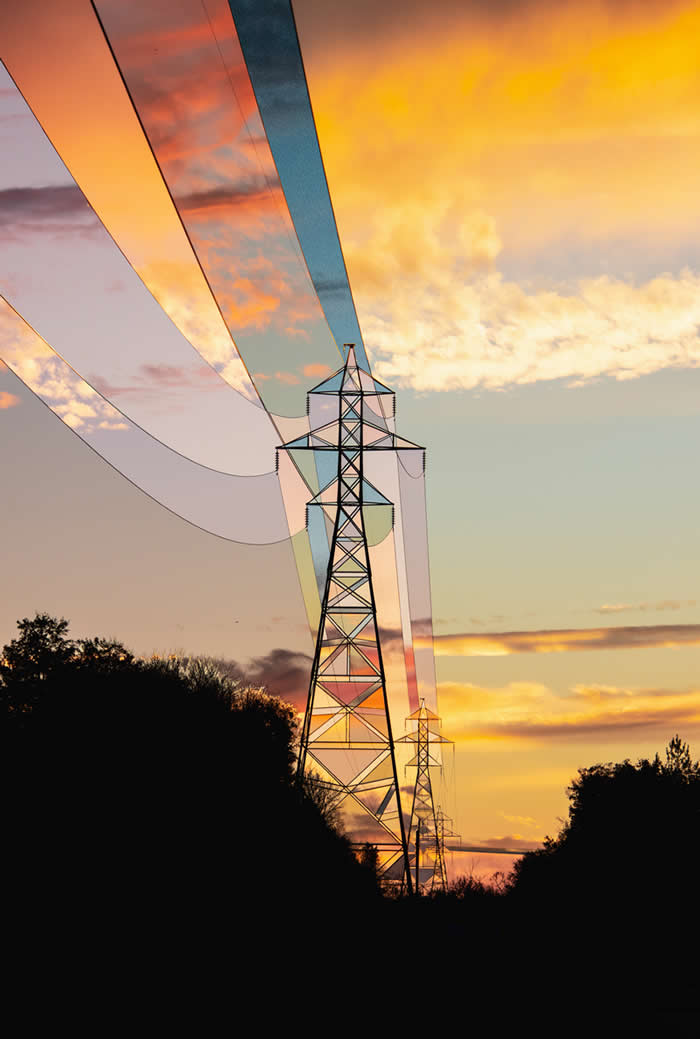Visual Therapy: 33 Satisfying Photos Celebrating Perfect Symmetry and Balance 66 Sunset and a powerline over 2 hours