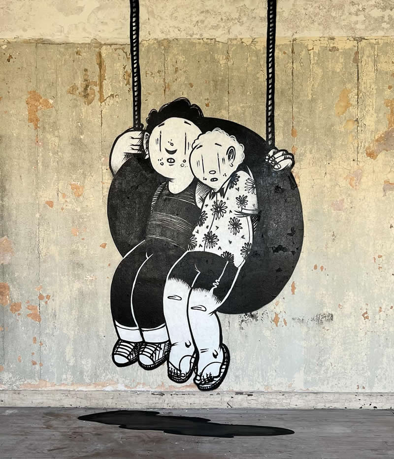 Recess - Located in Bitche, France - Thought-Provoking Murals by Alex Senna