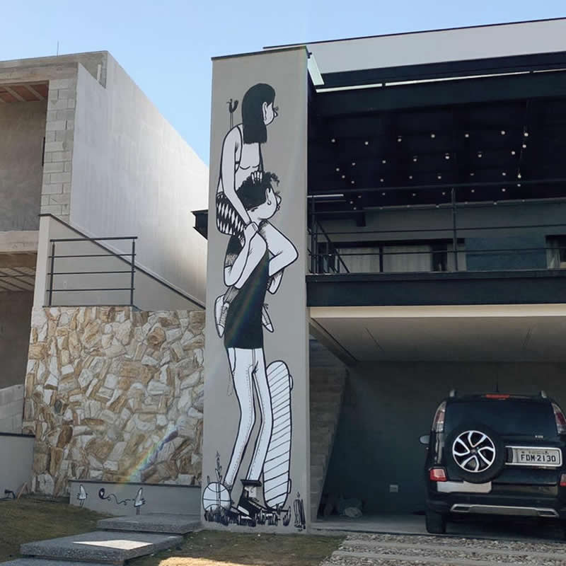 Miradouro - Work done in Mogi das Cruzes - Thought-Provoking Murals by Alex Senna
