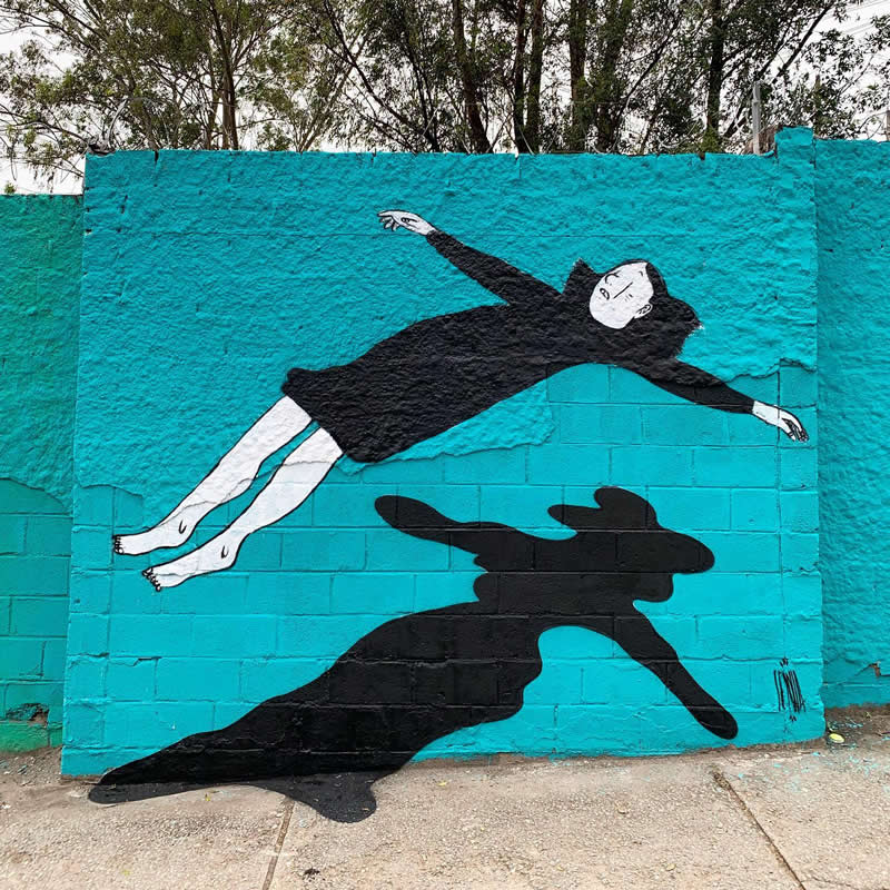 Limbo - In Catholicism, limbo is a place that is neither heaven nor hell; for many, it is known as a place where worthless things are left and forgotten - Thought-Provoking Murals by Alex Senna