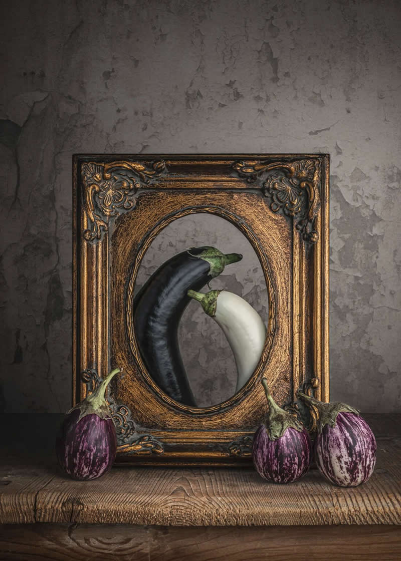 An eggplant family portrait. MPB Award for Innovation. | Hussam Sleiby/World Food Photography Awards sponsored by Bimi
