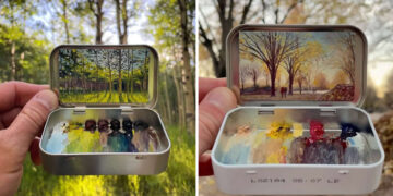Tiny Altoid Tin Paintings by Remington Robinson