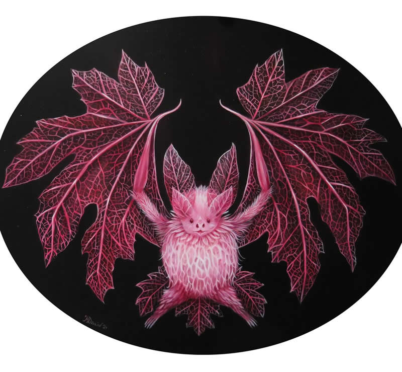 30 Mesmerizing Wildlife Paintings by Molly Devlin Filled With Flowers, Feathers, and Fantasy 45 Vascular Vesper - Wildlife Paintings by Molly Devlin
