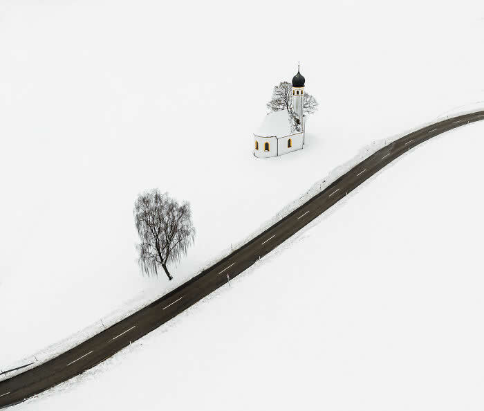 Winter In Bavarian Countryside By Aleksandra Wilk - International Aerial Photographer of the Year 2026 Awards